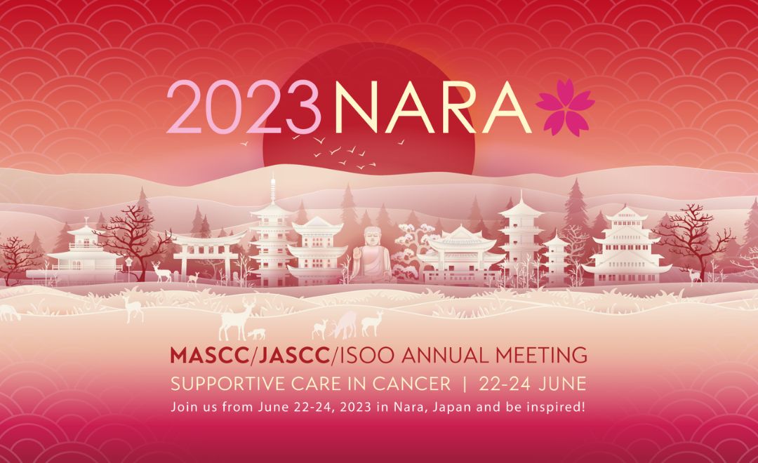 Banner for the MASCC/JASCC/ISOO 2023 Annual Meeting in Nara, Japan