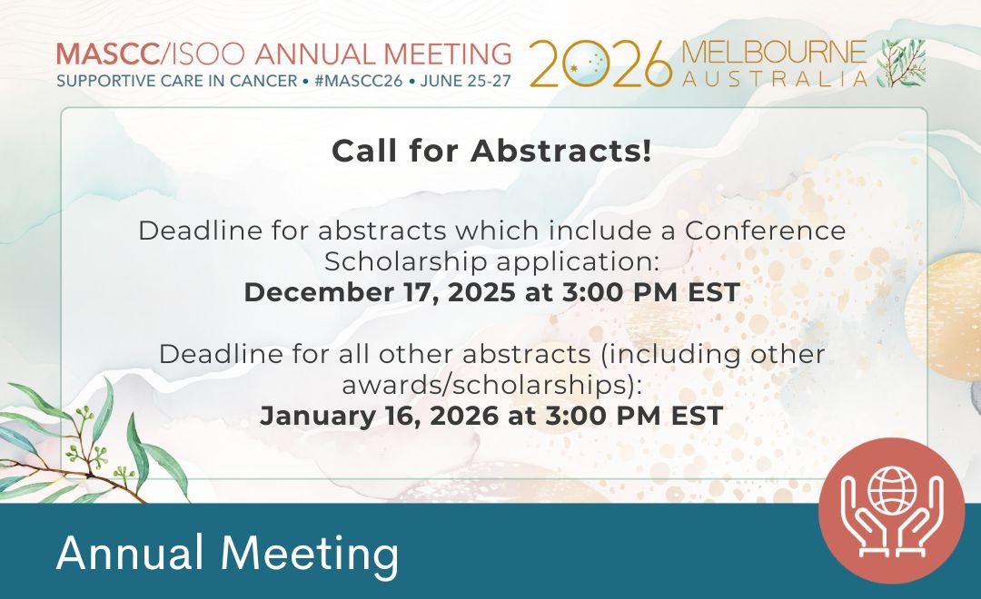 Call for Abstracts for the 2026 Annual Meeting. Deadline for abstracts which include a Conference Scholarship application: December 17, 2025 at 3:00 PM EST Deadline for all other abstracts (including other awards/scholarships): January 16, 2026 at 3:00 PM EST